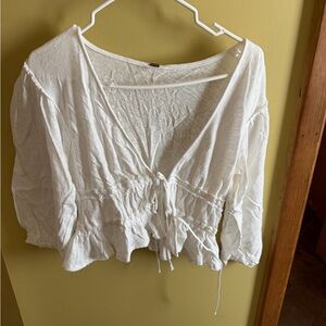Free People Drawstring Peplum Top